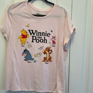 Disney Light Pink Winnie the Pooh Women’s Plus Size T-shirt XXL